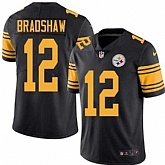 Nike Men & Women & Youth Steelers 12 Terry Bradshaw Black Color Rush Limited Jersey,baseball caps,new era cap wholesale,wholesale hats